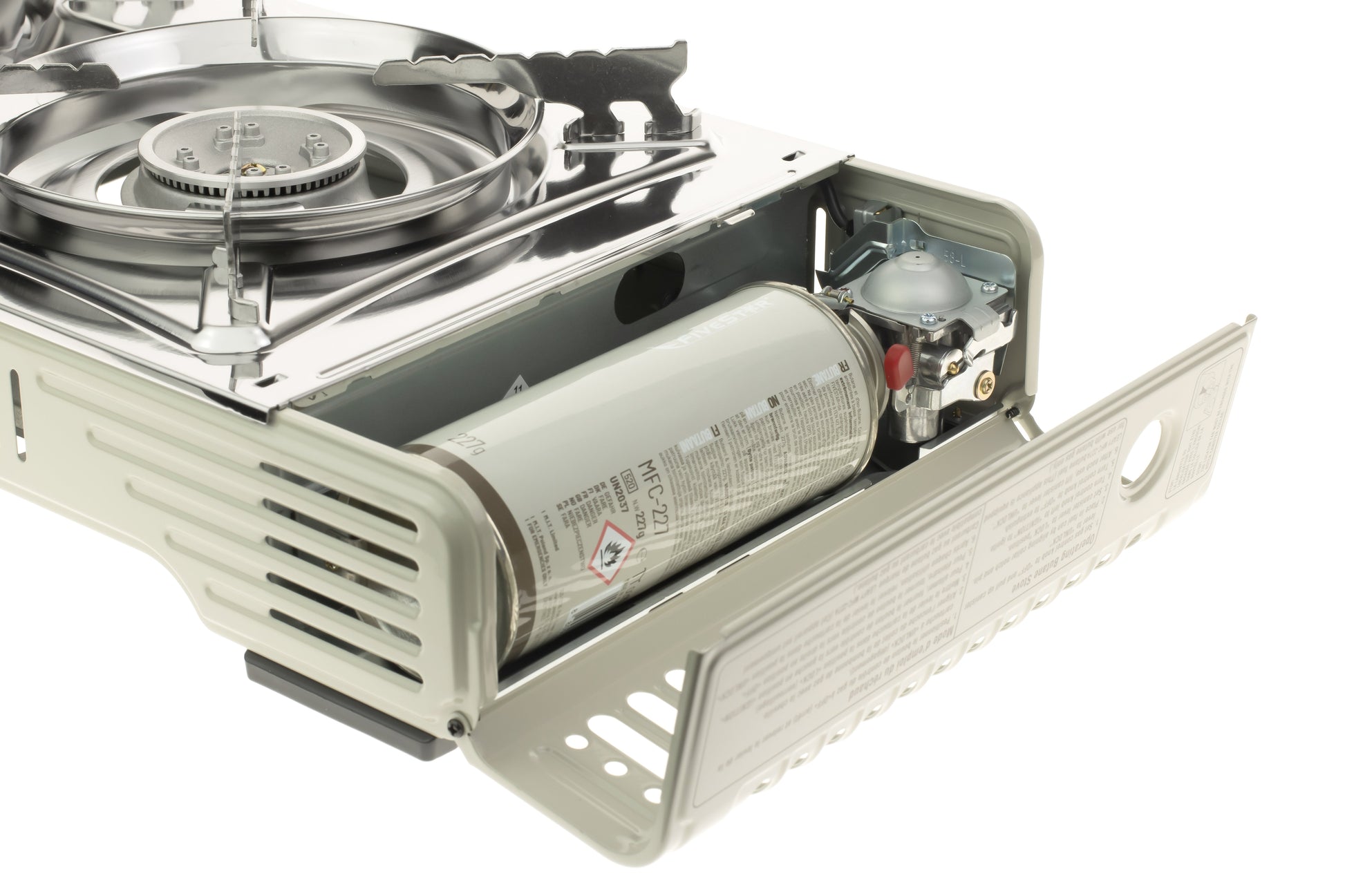 Leafy, Butane Gas Twin Burner Chef Gas Stove with Case (15,000 BTU) (gas cartridge not included) - Leafy, - Little Red General Store