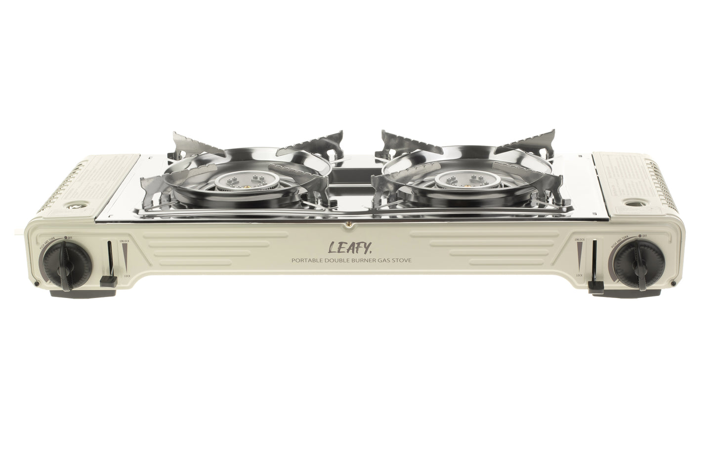 Leafy, Butane Gas Twin Burner Chef Gas Stove with Case (15,000 BTU) (gas cartridge not included) - Leafy, - Little Red General Store