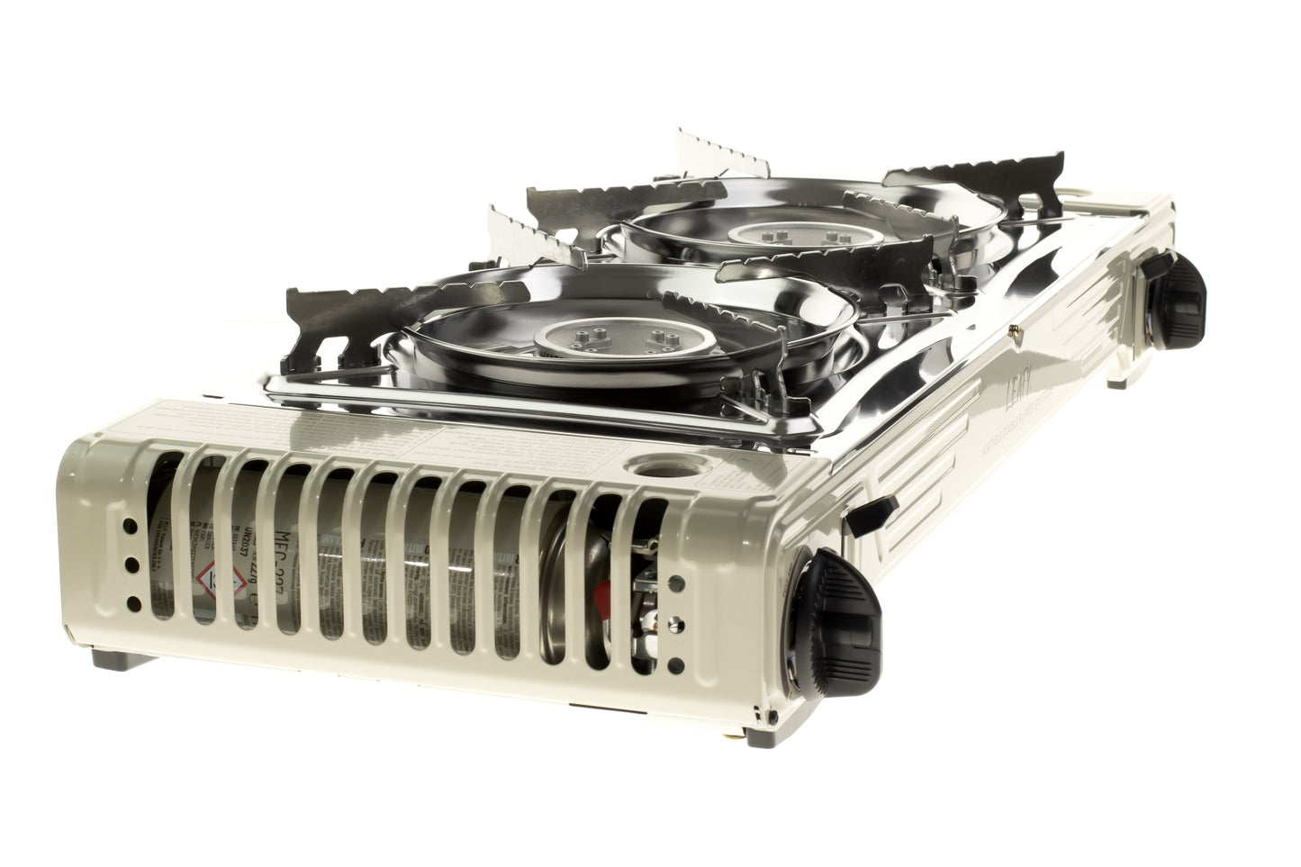 Leafy, Butane Gas Twin Burner Chef Gas Stove with Case (15,000 BTU) (gas cartridge not included) - Leafy, - Little Red General Store