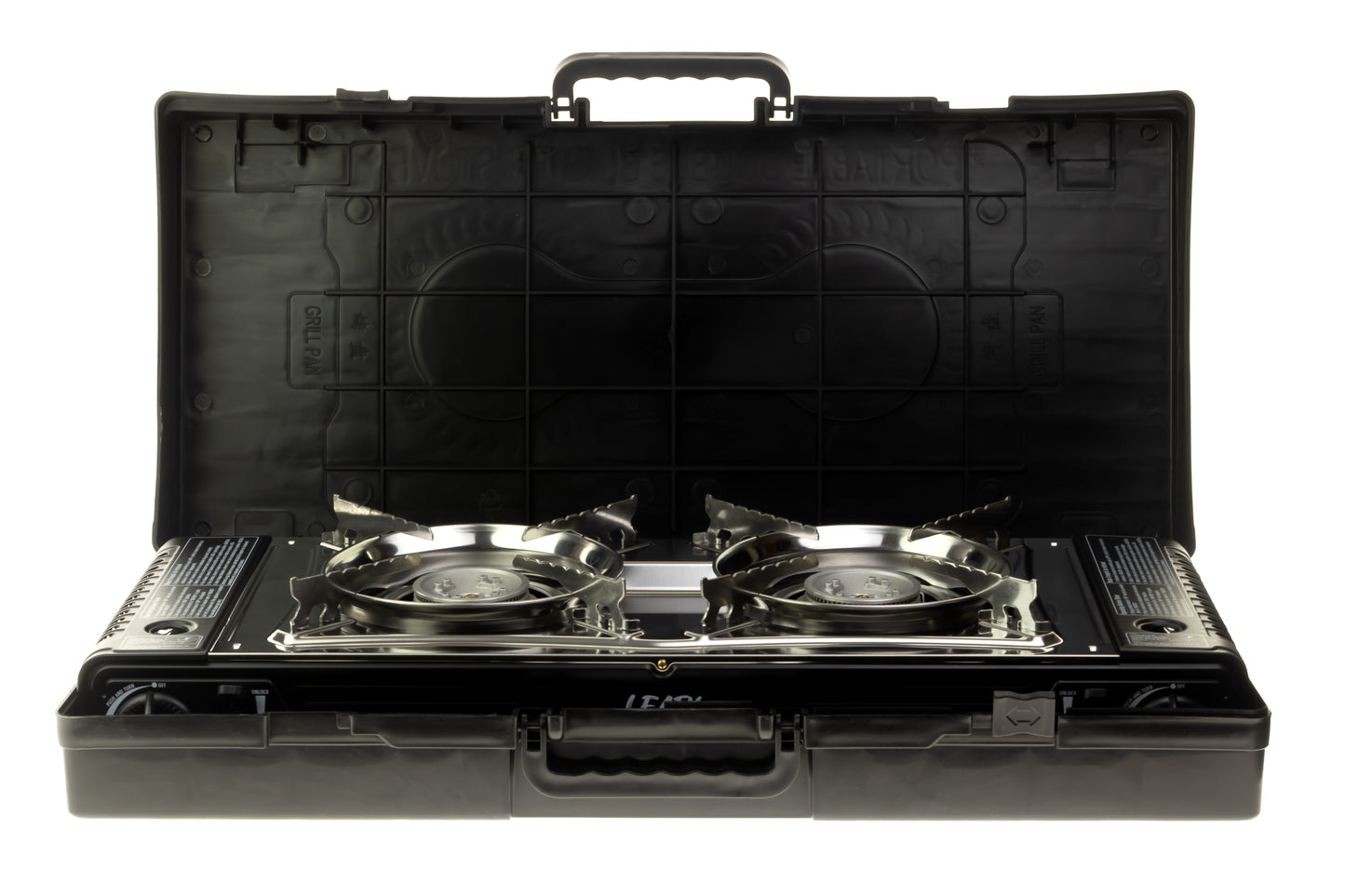 Leafy, Butane Gas Twin Burner Chef Gas Stove with Case (15,000 BTU) (gas cartridge not included) - Leafy, - Little Red General Store