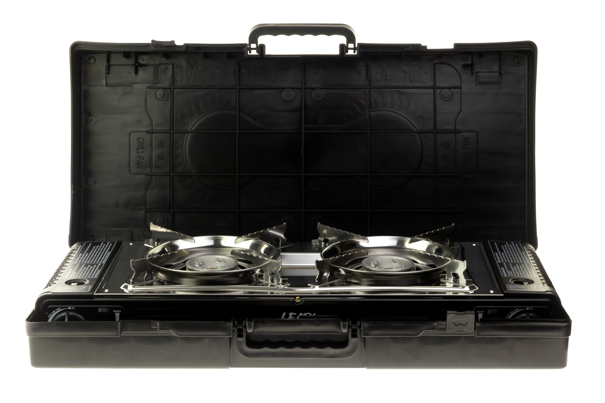 Leafy, Butane Gas Twin Burner Chef Gas Stove with Case (15,000 BTU) (gas cartridge not included) - Leafy, - Little Red General Store