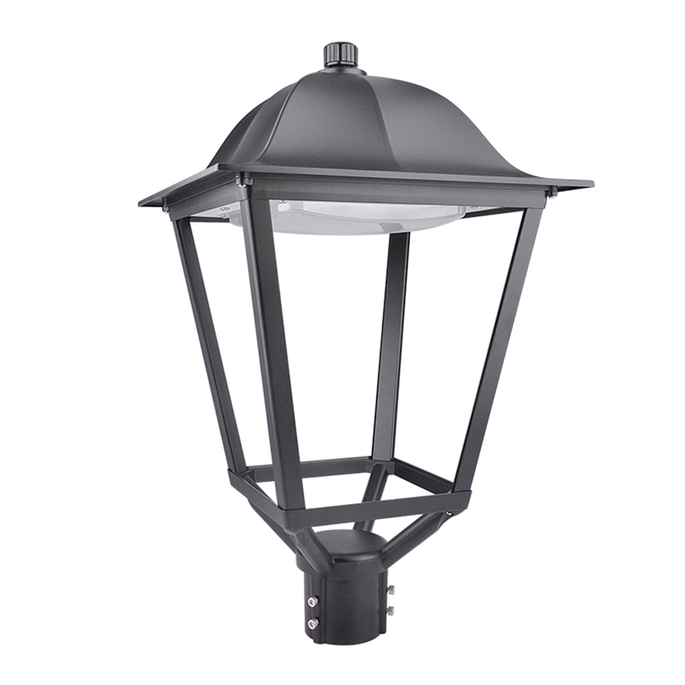 LED Lantern Post Top Pole Lights 30W/50W/75W Watt Tunable 3000K/4000K/5000K 100-277V Area Light for Garden Yard Road