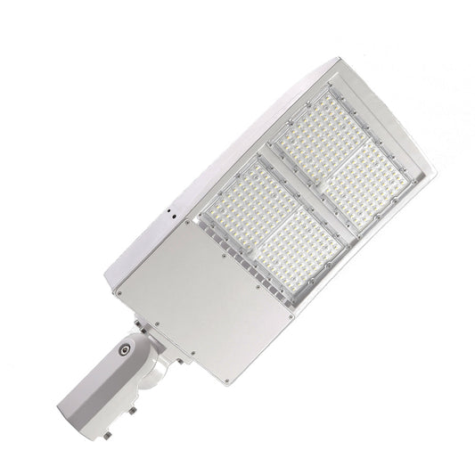 150W 300W White LED Parking Lot Light 5000K 140LM/W 120-277V/277-480V 600-1200W MH HID HPS Replacement, LED Shoebox Street Pole Lights UL DLC Listed