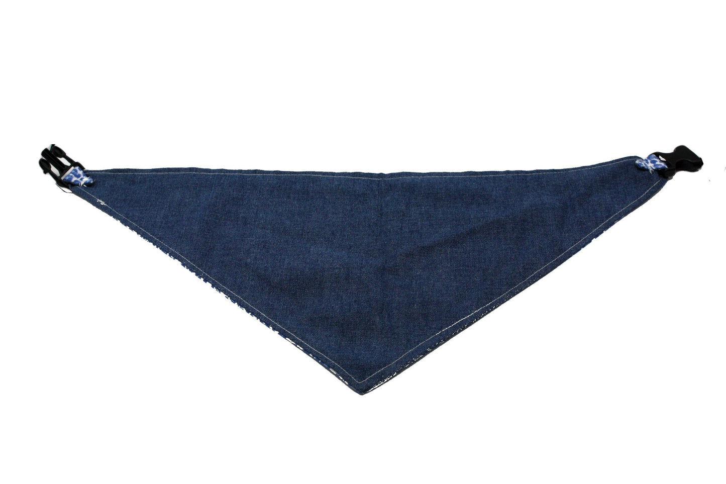 Blue Leopard Print Reversible Dog Bandana
