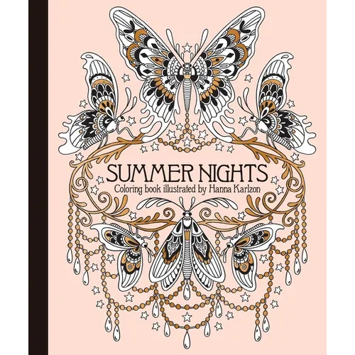 Summer Nights Coloring Book: Hardcover Adult Coloring Book Featuring Thick, High-Quality Paper