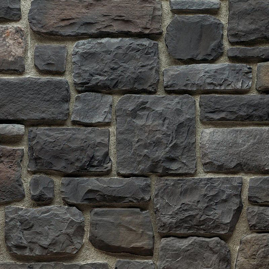 Ashlar Pattern Masso Anthracite Manufactured Stone Handmade Veneer - Livfloors Collection