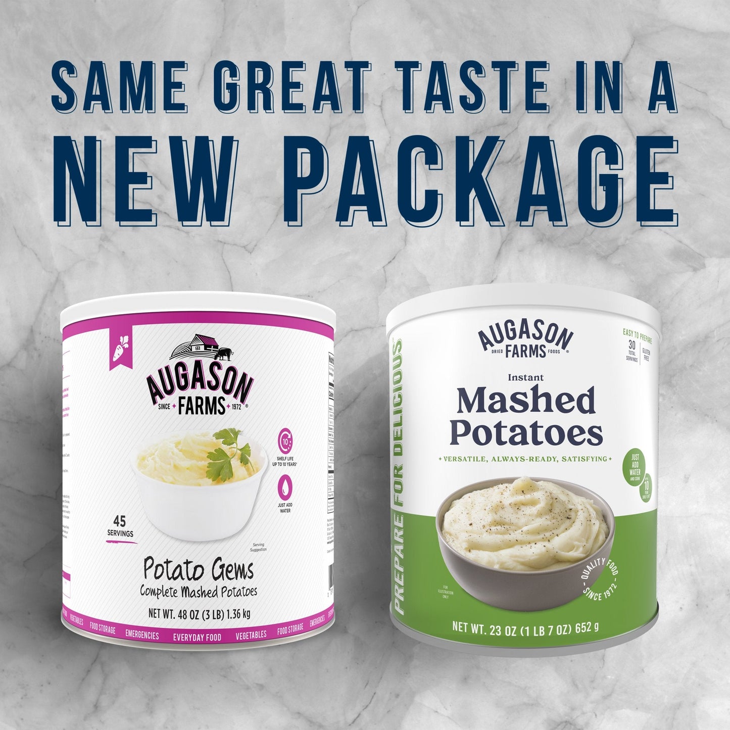 Instant Mashed Potatoes Can, 30 Servings