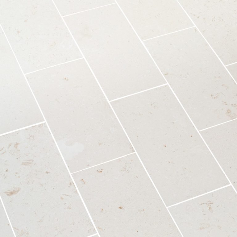 Mayra White Limestone Brushed Floor and Wall Tile 24"x48"x1/2" - Livfloors Collection