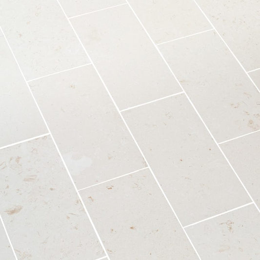 Mayra White Limestone Brushed Floor and Wall Tile-Large Format - Livfloors Collection