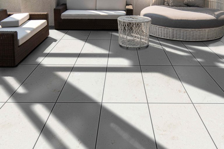 Mayra White Limestone Polished Floor and Wall Tile - Livfloors Collection