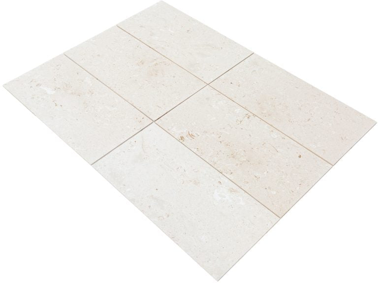 Mayra White Limestone Polished Floor and Wall Tile - Livfloors Collection