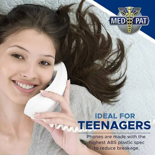 Med-Pat XL88Q One-Piece Phone – Extra-Loud Volume, Visual Ring, Water-Resistant, Hearing Aid Compatible