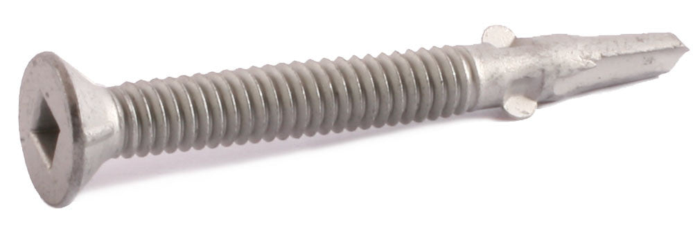 12 x 2 Simpson Flat-Head Self-Drilling Screw w/ Wings - Square Drive 410 SS - Carton (2500)