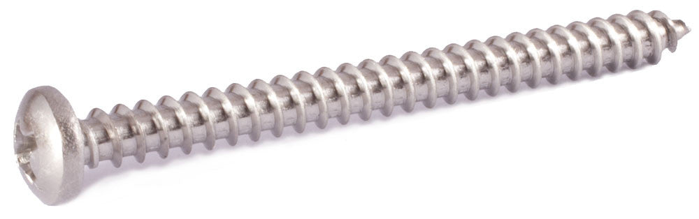 6 x 1 1/4 Phillips Pan Sheet Metal Screw 18-8 (A2) Stainless Steel