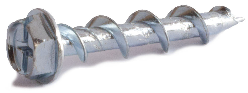 1/4 x 1 1/4 Combo Hex Washer Head Wall-Dog™ Light Duty Anchors Zinc Plated - Box (100)