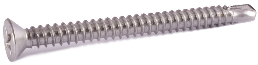 8-18 x 2 Phillips Flat Self Drill Screw 410 SS