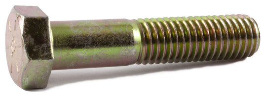 5/16-18 x 5/8 Grade 8 Hex Cap Screw Yellow Zinc Plated Domestic USA (1800)