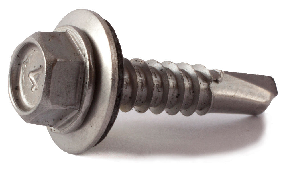 12-14 x 2 Hex Washer Head Self Drill Screw w/ Neo 410 SS