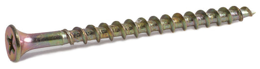 6 x 2 Phillips Bugle Decking Screws Yellow Zinc Plated - Carton (3500)