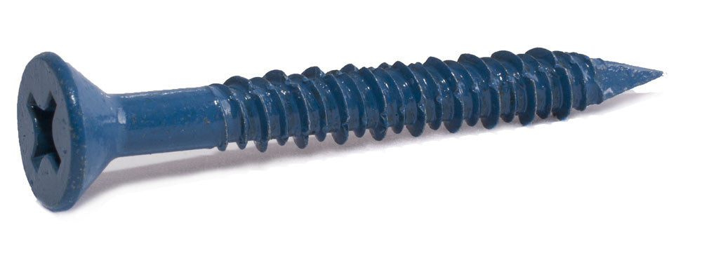 3/16 x 4 Phillips Flat Concrete Screw Blue