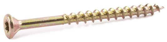 9 x 3 Star Flat Decking Screws w/ NIBS Yellow Zinc Plated T17 - Carton (2000)