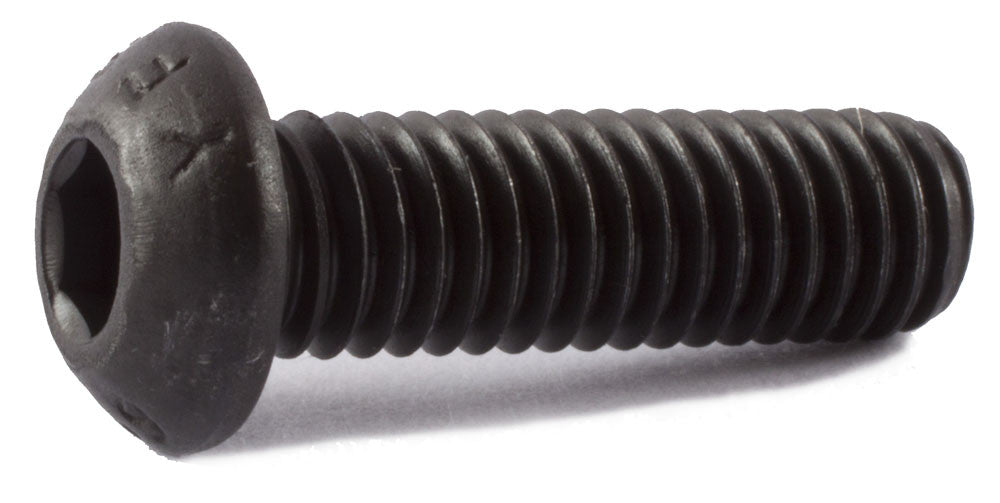 M5-0.80 x 25  Button Socket Cap Screw 12.9 Alloy ISO 7380 Black Oxide - Metric