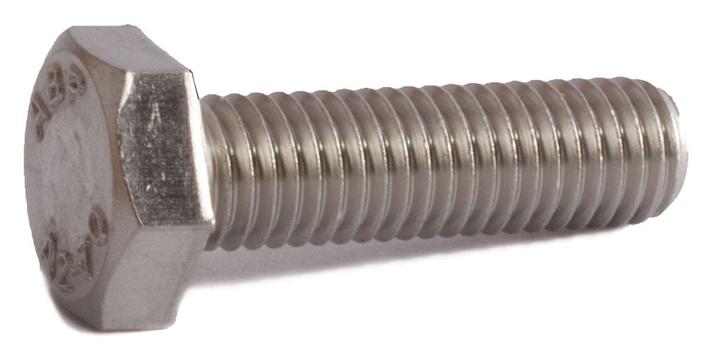 M6-1.00 x 12 Hex Cap Screw DIN 933 A2 (18-8) Stainless Steel