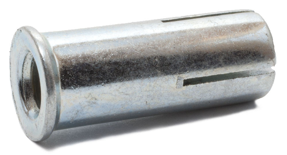 1/4-20 Lipped Drop-In Anchor Zinc Plated (100)