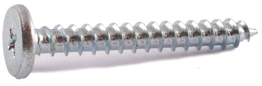 10-12 x 1 Phillips Pancake Panel Clip Screws Zinc Plated - Carton (5000)