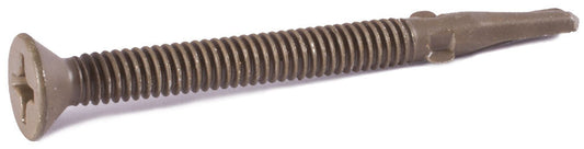 1/4-20 x 3 3/4 Phillips Flat with Wings Self Drill Screw WAR Coated