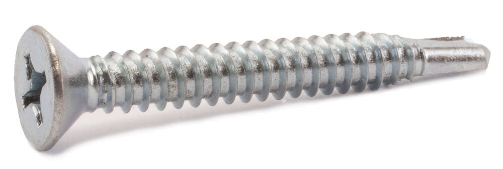 10-16 x 2 Phillips Flat Self Drill Screw Zinc Plated