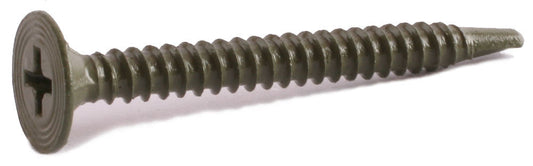 8 x 1 5/8 Phillips Wafer Self Drilling Cement Board Screws w/ Nibs Ruspert Coated - Carton (4000)