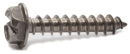 10 x 1 Slotted Hex Washer Head Sheet Metal Screw 18-8 SS