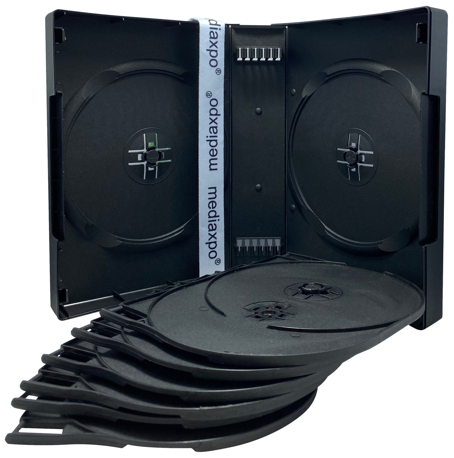 Black 14 Disc DVD Cases