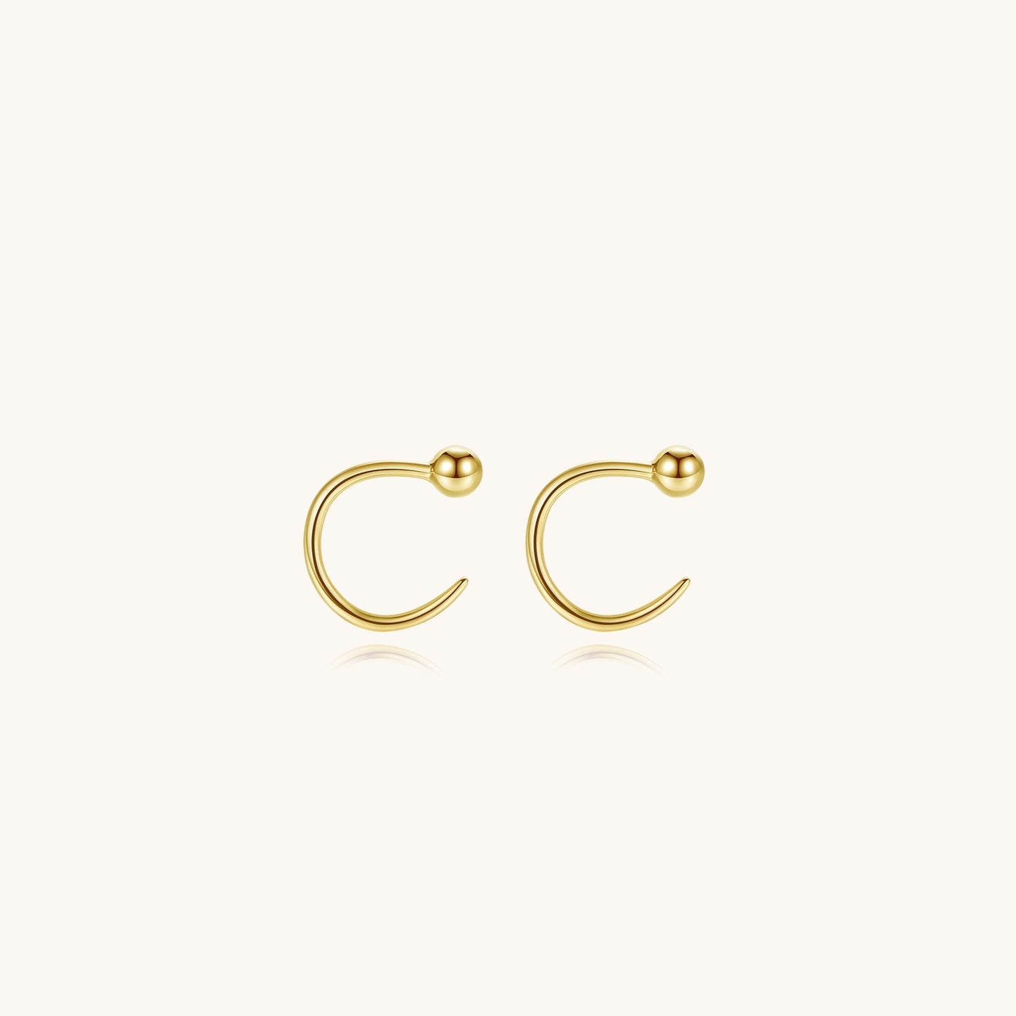 925 Sterling Silver Cubic Zirconia Open Hoop Earrings