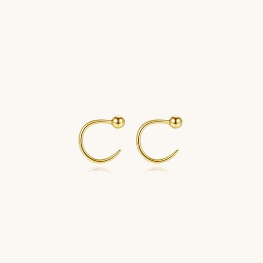 925 Sterling Silver Cubic Zirconia Open Hoop Earrings