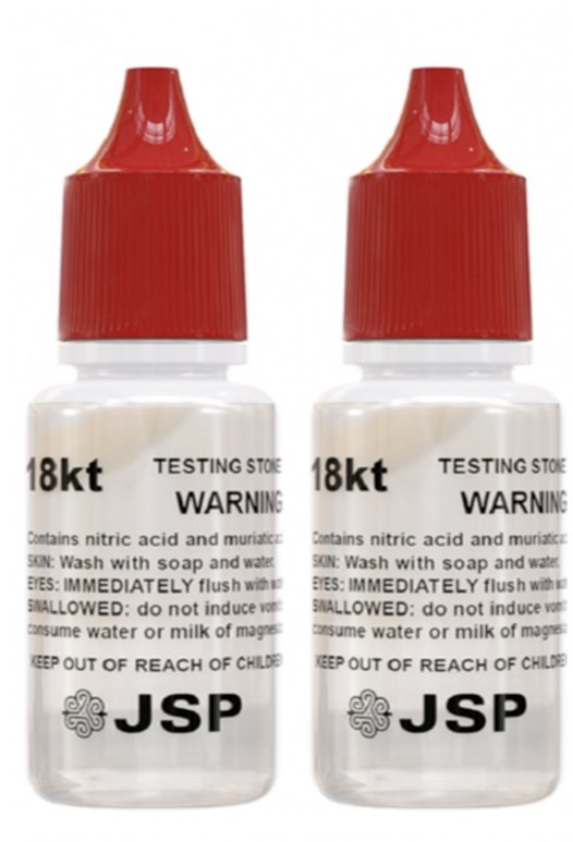 2 JSP 18K Gold Jewelry Testing Acid Solution Test Scrap Tester Solutions Oro Kit