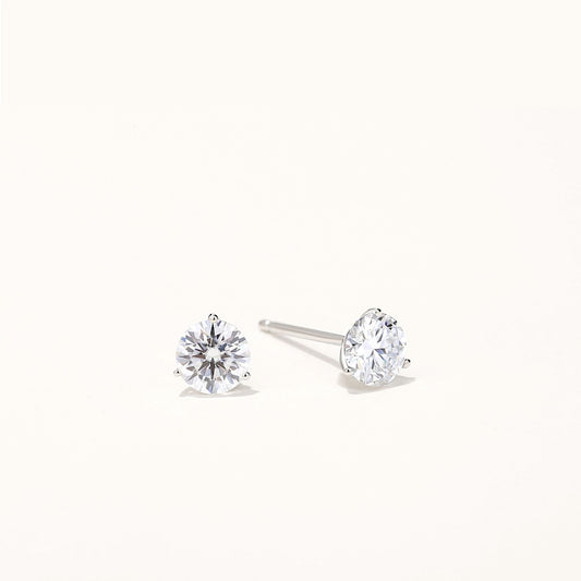 14K Solid Gold GRA-Certified Moissanite Stud Earrings