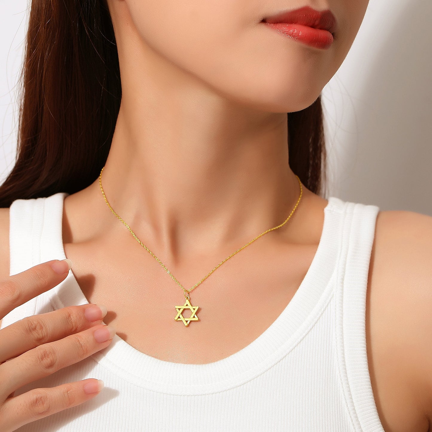 925 Sterling Silver Star of David Necklace