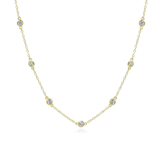 925 Sterling Silver Station Necklace