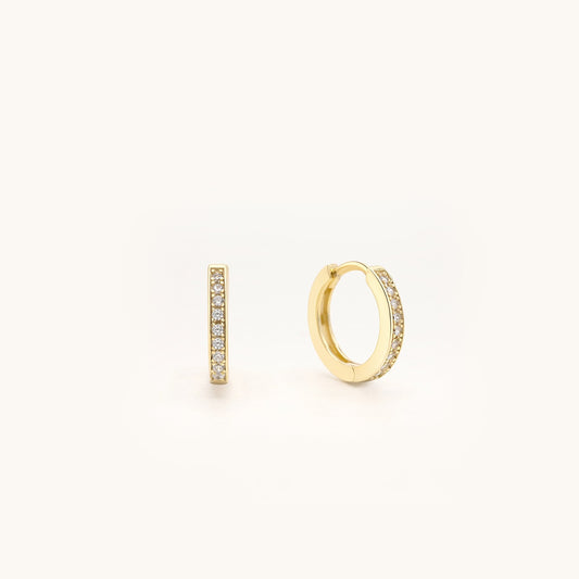 925 Sterling Silver Huggie Hoop Earrings