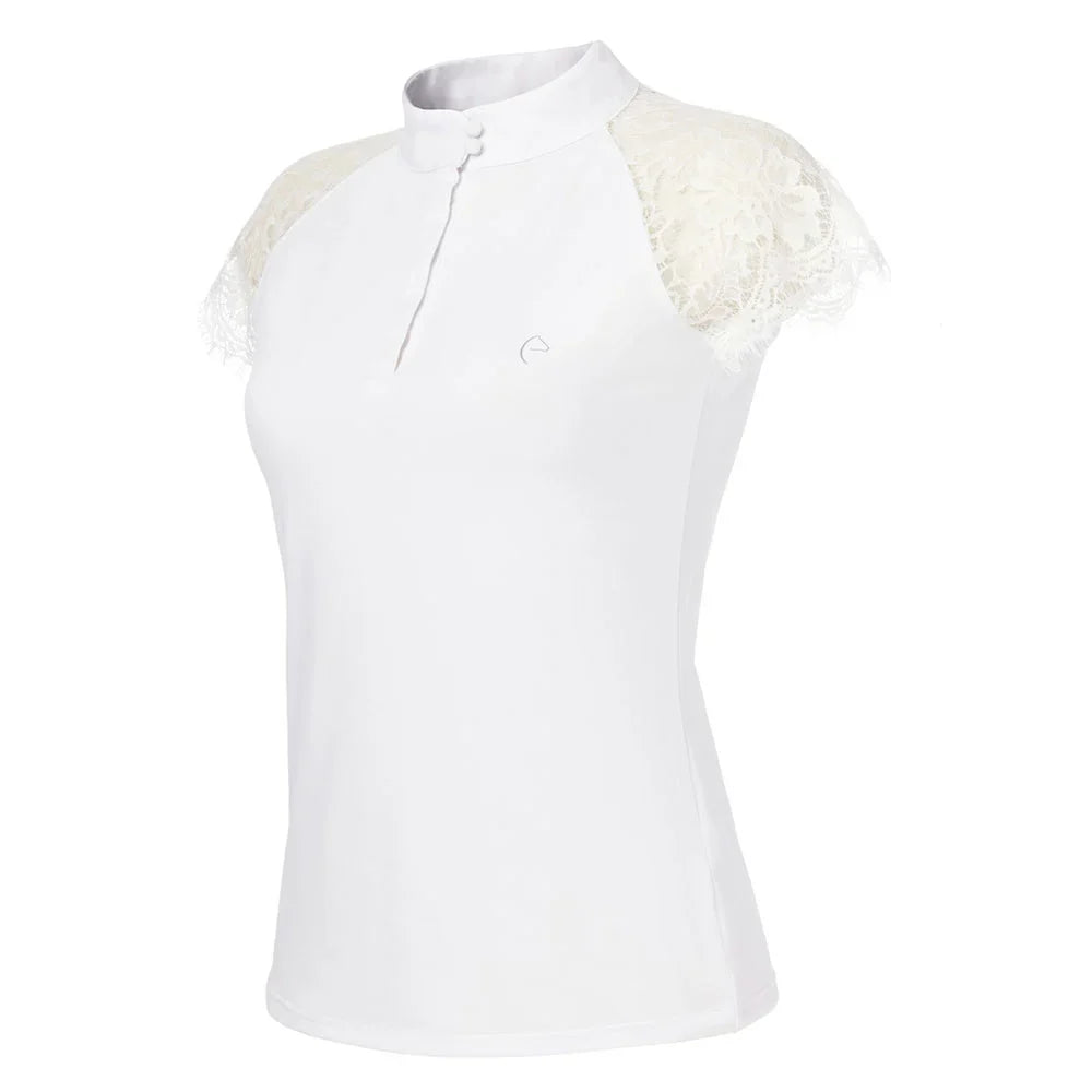 EQUITHÈME Hong Kong Show Polo – Women's Lace-Sleeve Elegance