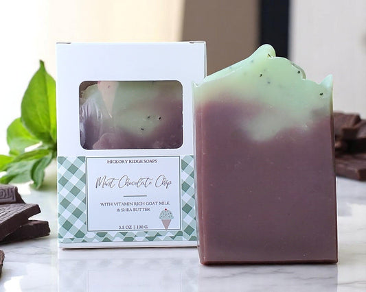 Mint Chocolate Chip Goat Milk Soap