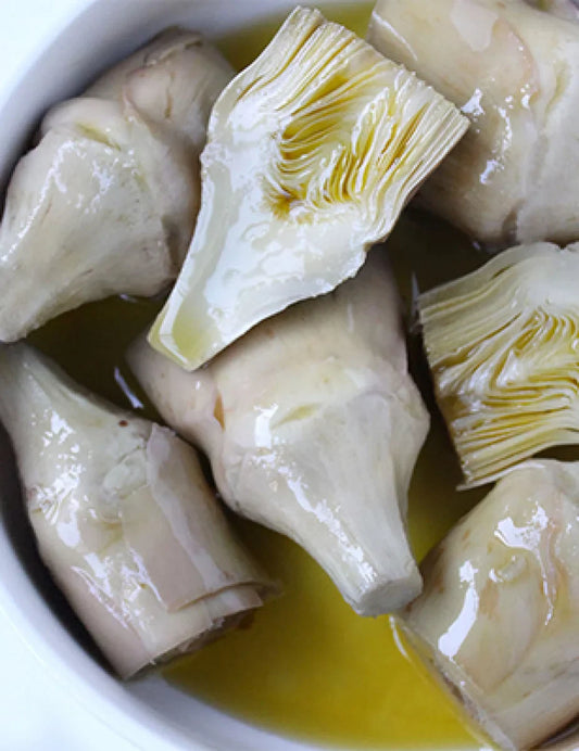Artichoke Hearts in Extra Virgin Olive Oil Produced by: Masseria Mirogallo in Basilicata, Italy