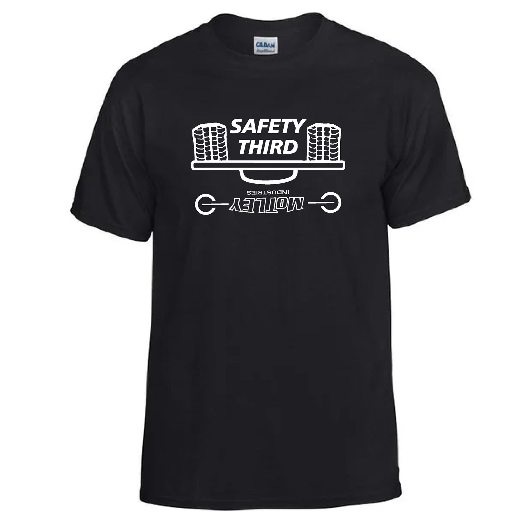 Safety Third Men's T-Shirt - Black - motleyindustries - Little Red General Store