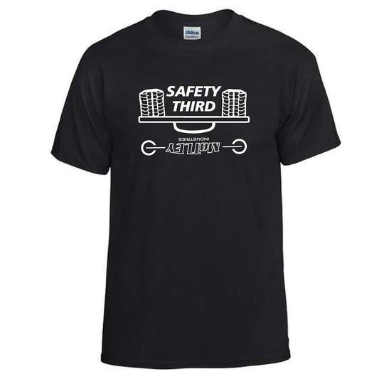 Safety Third Men's T-Shirt - Black - motleyindustries - Little Red General Store