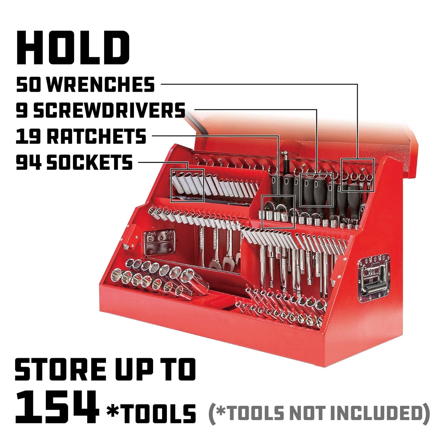 26 in. Rapid Box Portable Slant Front Toolbox - Red - motleyindustries - Little Red General Store