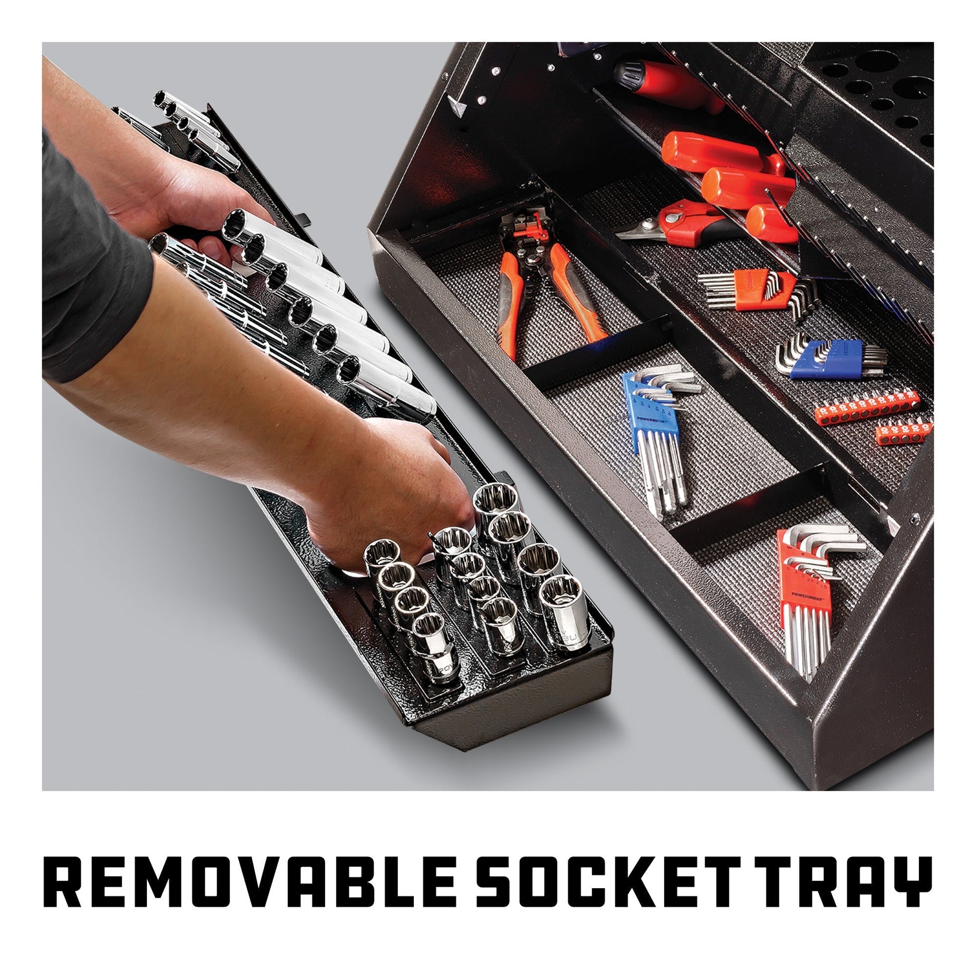 26 in. Rapid Box Portable Slant Front Tool Box - Grey - motleyindustries - Little Red General Store