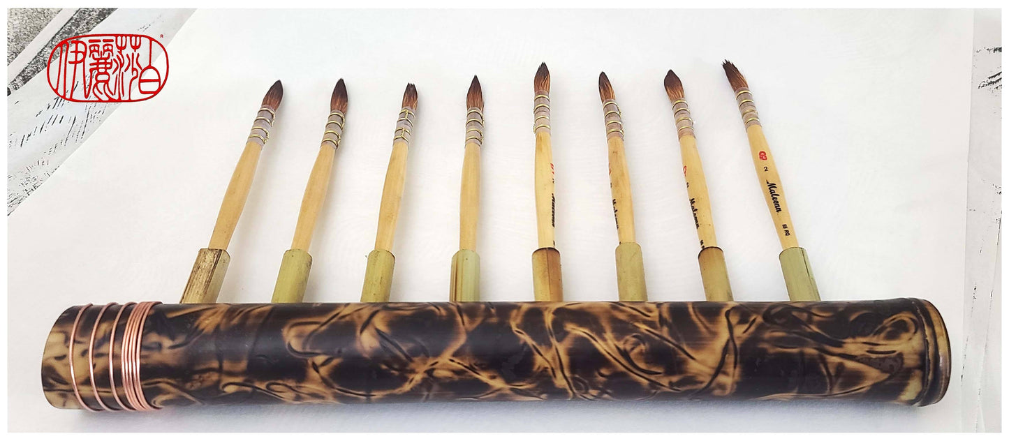 Multi-Brush Holder Tool With 8 Individual Brushes