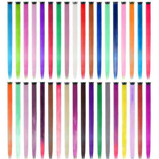 Multi-colors Party Highlights Clip in Synthetic Hair